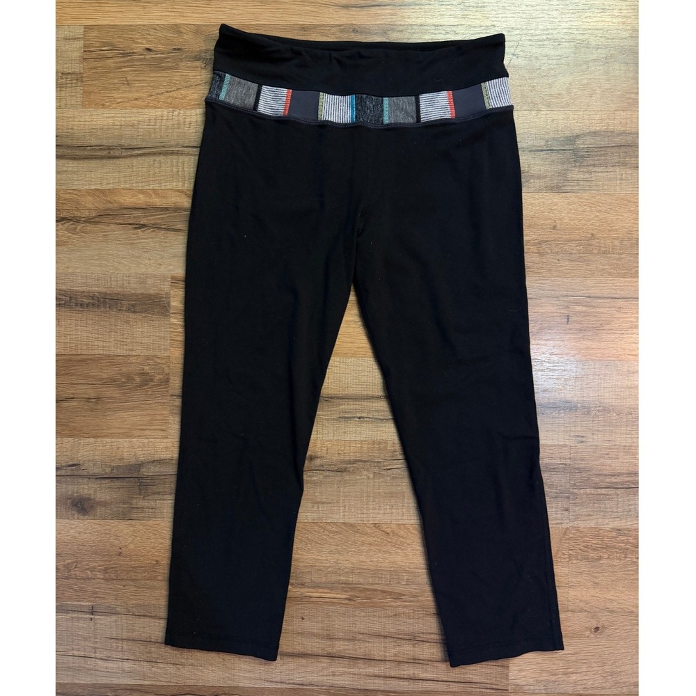 Vintage Y2K Lululemon Athletica Black Crop Capris Waistband Size 6 Yoga Pants